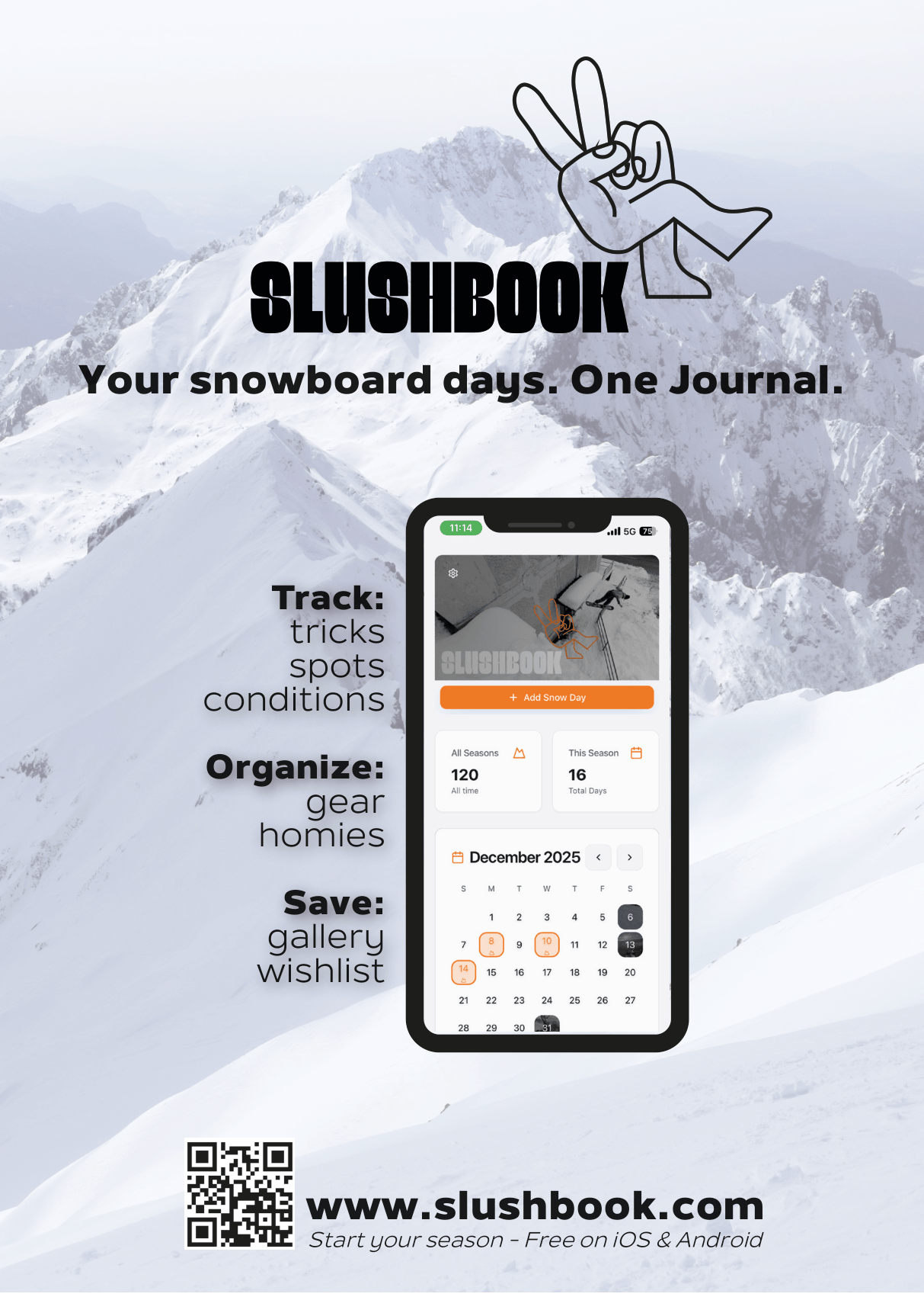 Slushbook resort map and trick log overview